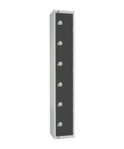Elite Six Door Manual Combination Locker Locker Graphite Grey (GR682-CL)