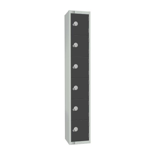 Elite Six Door Coin Return Locker Graphite Grey (GR682-CN)