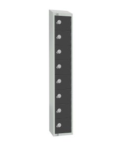 Elite Eight Door Electronic Combination Locker with Sloping Top Graphite Grey (GR683-ELS)