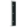 Elite Three Door Electronic Combination Locker with Sloping Top Black (GR686-ELS)