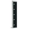 Elite Five Door Coin Return Locker with Sloping Top Black (GR688-CNS)