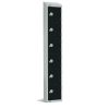 Elite Six Door Coin Return Locker with Sloping Top Black (GR689-CNS)