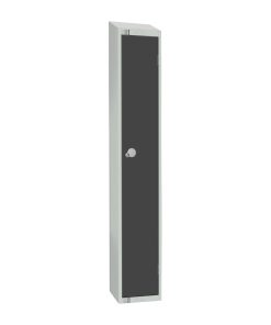 Elite Single Door Coin Return Locker with Sloping Top Graphite Grey (GR691-CNS)