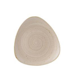 Churchill Stonecast Triangle Plate Nutmeg Cream 229mm (Pack of 12) (GR940)