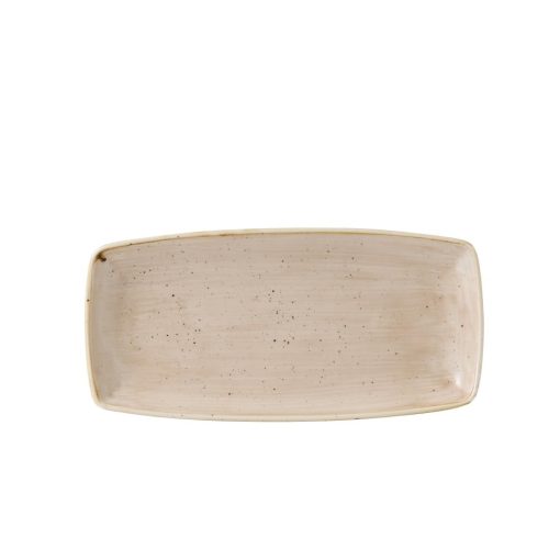 Churchill Stonecast Rectangular Plate Nutmeg Cream 145 x 295mm (GR944)