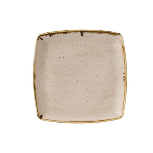 Churchill Stonecast Deep Square Plate Nutmeg Cream 260 x 260mm (Pack of 6) (GR945)