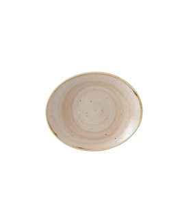 Churchill Stonecast Oval Coupe Plate Nutmeg Cream (Pack of 12) (GR946)