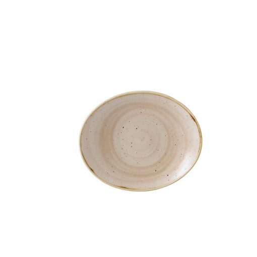 Churchill Stonecast Oval Coupe Plate Nutmeg Cream (Pack of 12) (GR946)