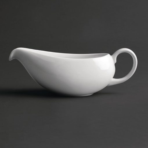 Royal Porcelain Classic White Gravy Boat 380ml (Pack of 2) (GT932)