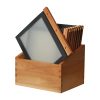 Securit Wood Spine American Style Menu Covers and Storage Box A4 Black (H759)
