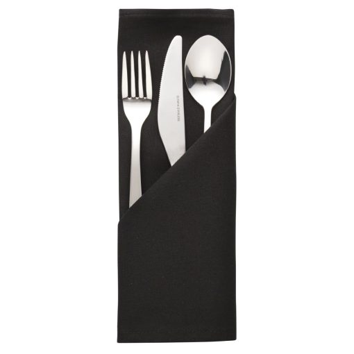 Occasions Polyester Napkins Black (Pack of 10) (HB561)