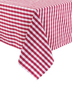 Gingham Tablecloth Red 1320 x 1320mm (HB582)
