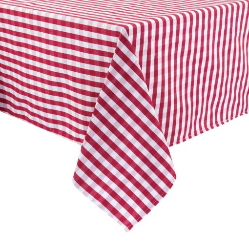 Gingham Tablecloth Red 1780 x 1780mm (HB583)