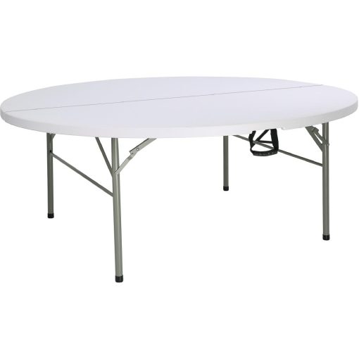 Bolero Round PE Centre Folding Table White 6ft (Single) (HC270)