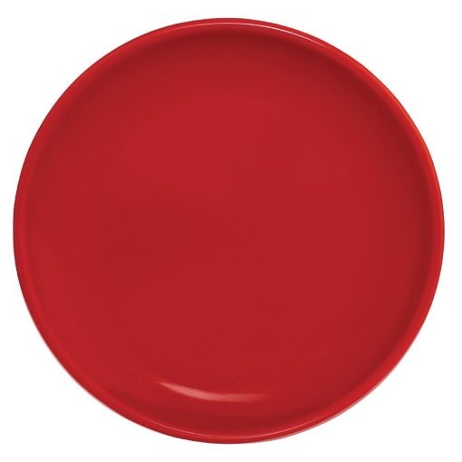 Olympia Cafe Coupe Plate Red 250mm (Pack of 6) (HC524)