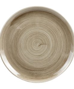 Churchill Stonecast Patina Antique Coupe Plates Taupe 324mm (Pack of 6) (HC785)