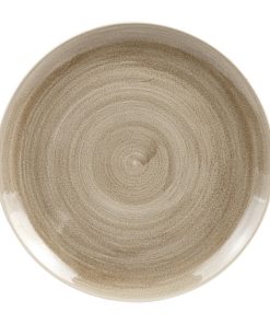 Churchill Stonecast Patina Antique Coupe Plates Taupe 288mm (Pack of 12) (HC786)