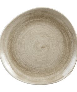 Churchill Stonecast Patina Antique Organic Round Plates Taupe 286mm (Pack of 12) (HC800)