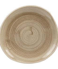 Churchill Stonecast Patina Antique Organic Round Plates Taupe 186mm (Pack of 12) (HC803)