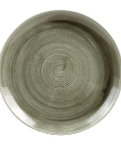 Churchill Stonecast Patina Antique Round Coupe Plates Green 260mm (Pack of 12) (HC807)