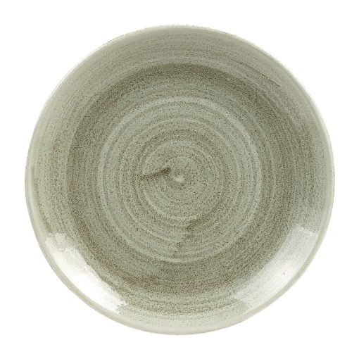 Churchill Stonecast Patina Antique Round Coupe Plates Green 165mm (Pack of 12) (HC809)