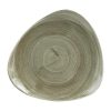 Churchill Stonecast Patina Antique Round Triangle Plates Green 229mm (Pack of 12) (HC813)