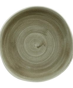 Churchill Stonecast Patina Antique Organic Round Plates Green 264mm (Pack of 12) (HC821)