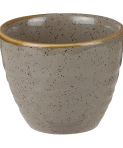 Churchill Stonecast Round Dip Pots Peppercorn Grey Ripple 57ml (Pack of 12) (HC832)