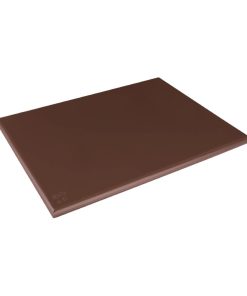 Hygiplas Extra Thick Low Density Brown Chopping Board Large (HC874)