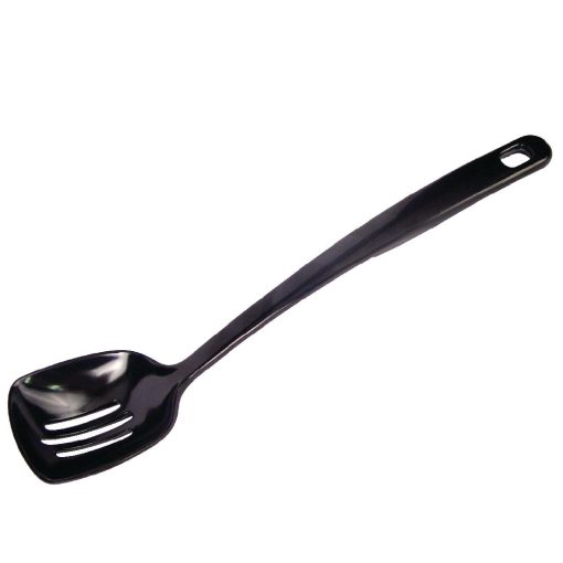 Black Slotted Serving Spoon 12" (J635)