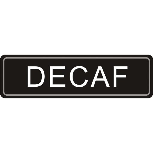 Adhesive Airpot Label - Decaf (K701)