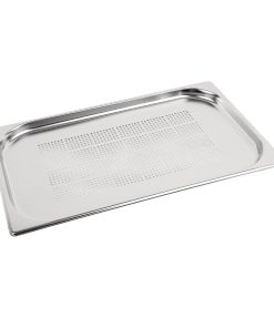 Vogue Stainless Steel Perforated 1/1 Gastronorm Pan 20mm (K827)