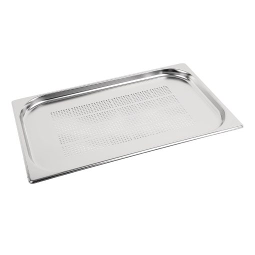 Vogue Stainless Steel Perforated 1/1 Gastronorm Pan 20mm (K827)