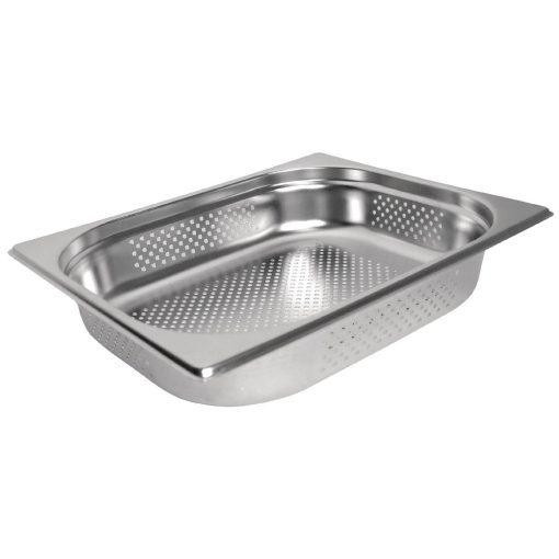 Vogue Stainless Steel Perforated 1/2 Gastronorm Pan 65mm (K844)