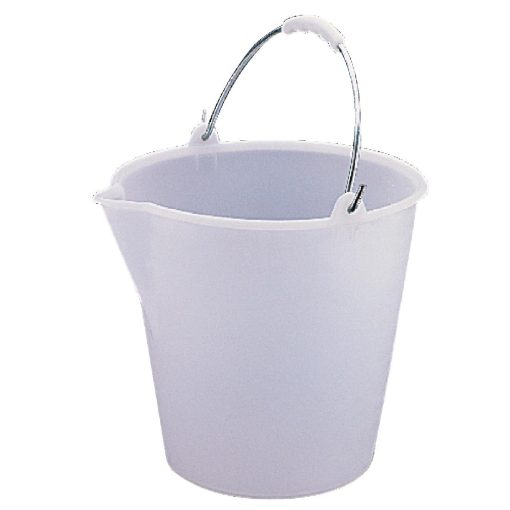 Jantex Heavy Duty Plastic Bucket White 12Ltr (L571)