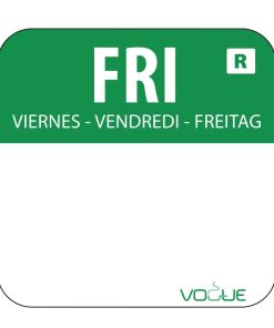 Vogue Removable Colour Coded Food Labels Friday (Pack of 1000) (L935)