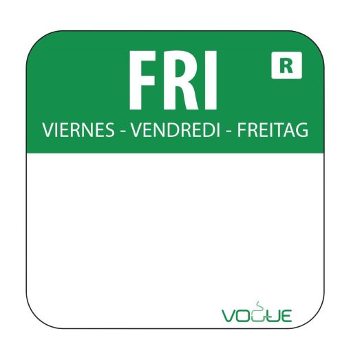 Vogue Removable Colour Coded Food Labels Friday (Pack of 1000) (L935)