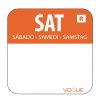 Vogue Removable Colour Coded Food Labels Saturday (Pack of 1000) (L936)
