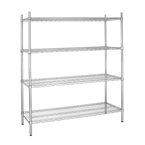 Vogue 4 Tier Wire Shelving Kit 1830x460mm (L939)