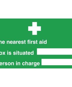Nearest First Aid Box Sign (L944)