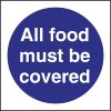 Vogue All Food Must Be Covered Sign (L953)