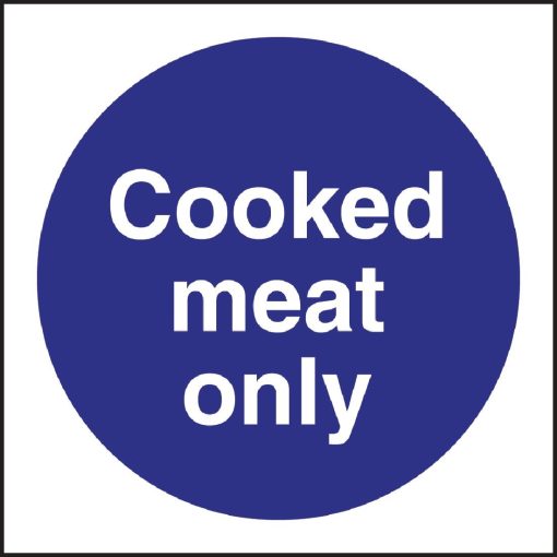 Vogue Cooked Meat Only Sign (L959)
