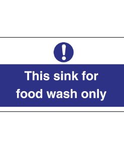 Vogue Food Wash Only Sign (L961)