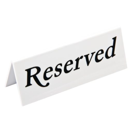 Plastic Reserve Signs (Pack of 10) (L988)