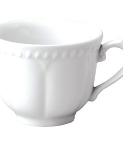 Churchill Buckingham White Elegant Tea Cups 220ml (Pack of 24) (M525)