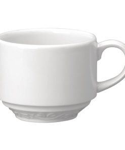 Churchill Chateau Blanc Stackable Tea Cups 199ml (Pack of 24) (M570)