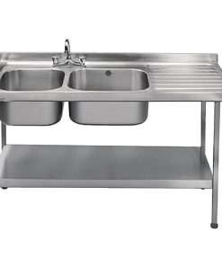 Franke Sissons Self Assembly Stainless Steel Double Sink Right Hand Drainer 1500x600mm (P051)