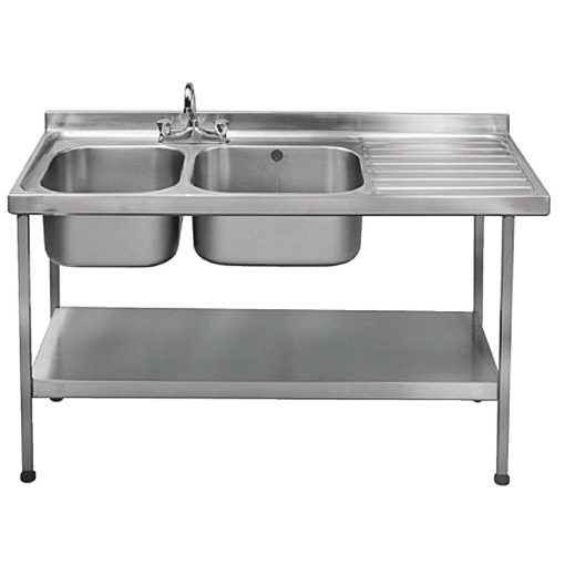 Franke Sissons Self Assembly Stainless Steel Double Sink Right Hand Drainer 1500x600mm (P051)