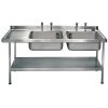 Franke Sissons Self Assembly Stainless Steel Double Sink Left Hand Drainer 1500x600mm (P052)