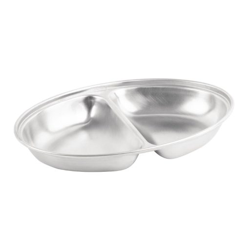 Olympia Oval Vegetable Dish Two Compartments 200mm (P184)